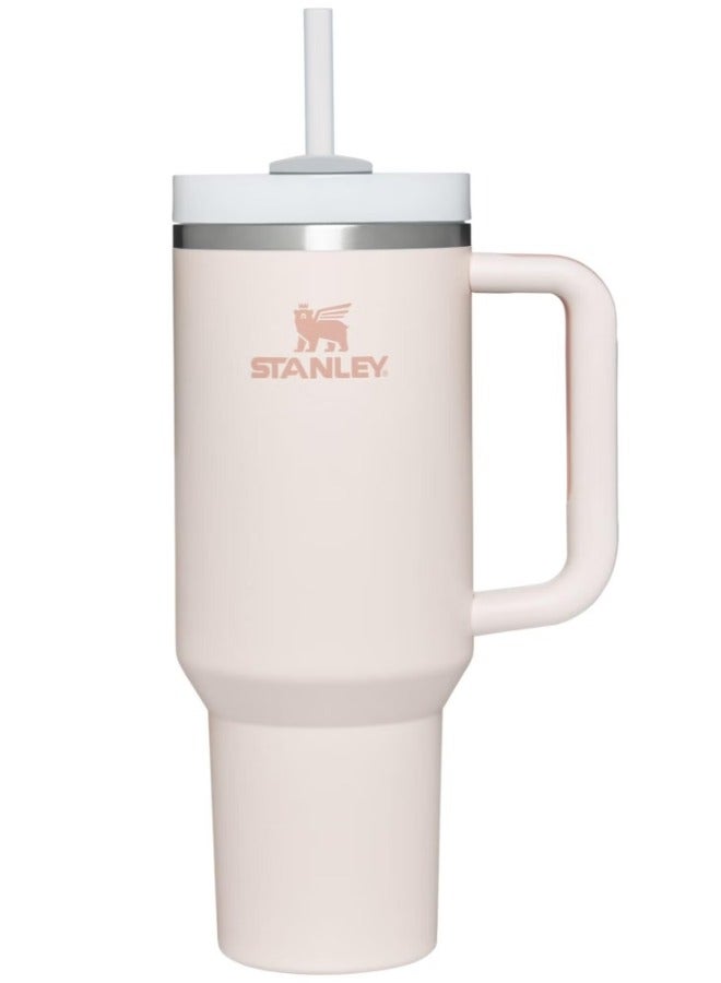 Quencher H2.0 FlowState Stainless Steel Vacuum Insulated Tumbler with Lid and Straw for Water, Iced Tea or Coffee, Smoothie and More, Rose Quartz, 40 oz - Image 3