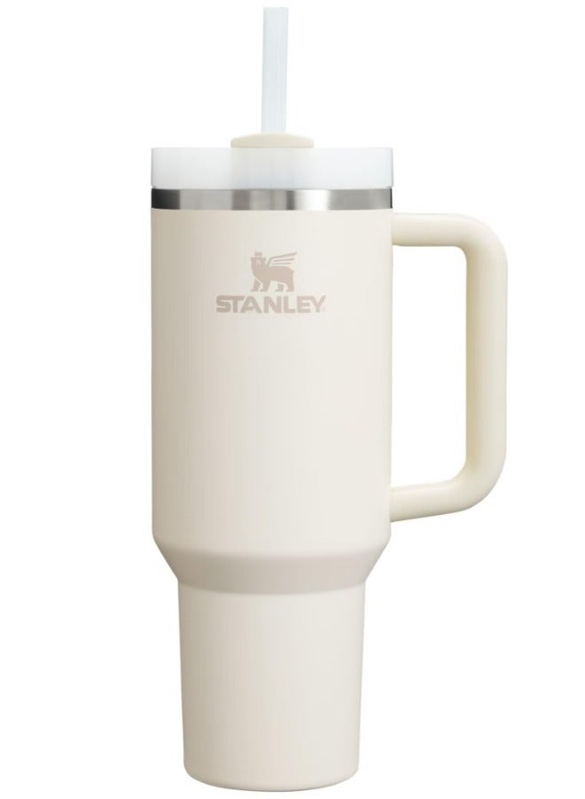 Quencher H2.0 FlowState Stainless Steel Vacuum Insulated Tumbler with Lid and Straw for Water, Iced Tea or Coffee, Smoothie and More, Rose Quartz, 40 oz - Image 1