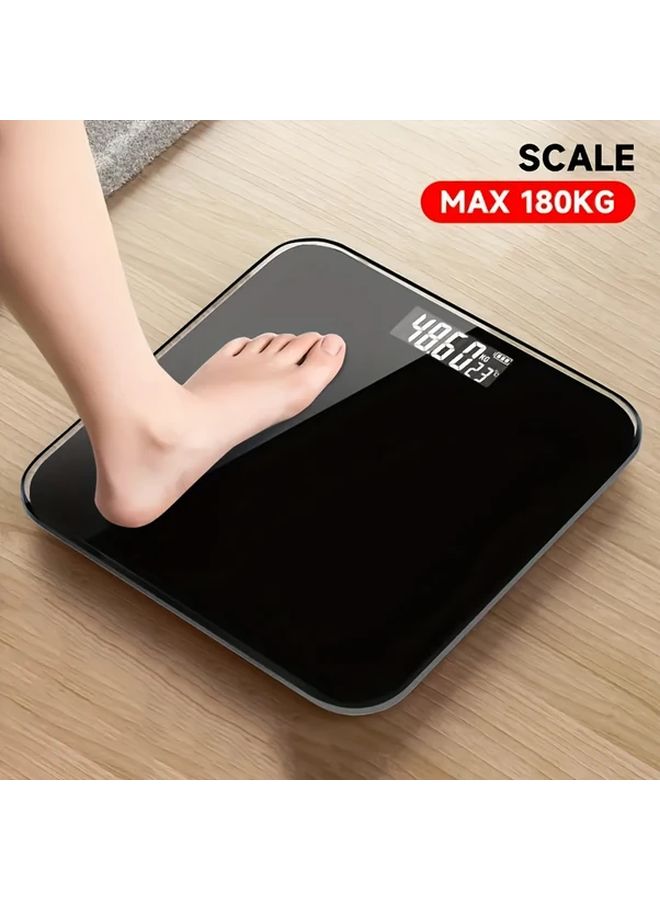 ميزان حمام رقمي أسود مع منصة فائقة الاتساع وشاشة LCD عالية الوضوح - Image 5