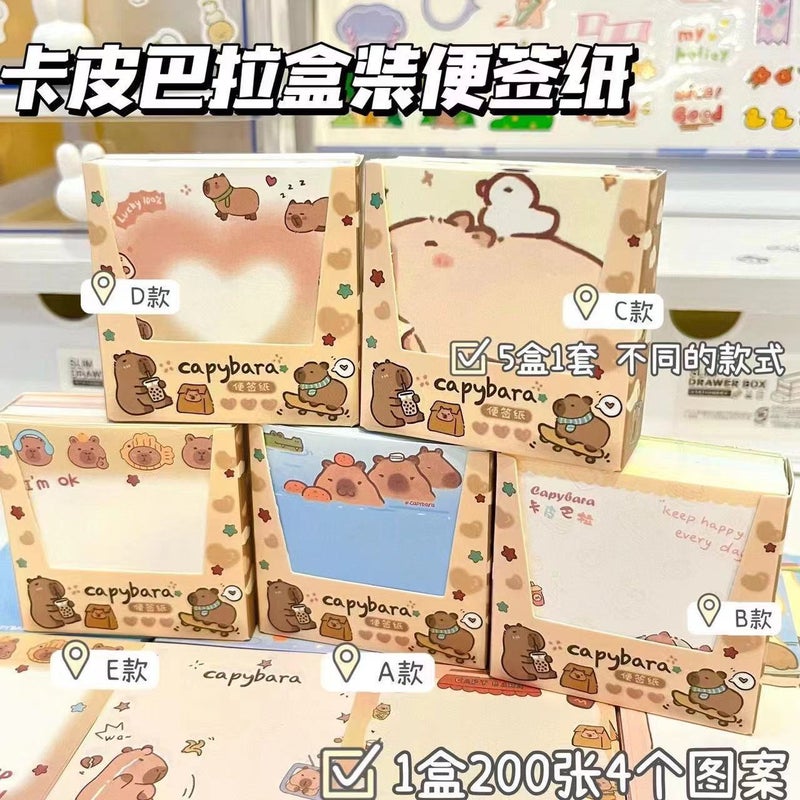 New Cute Kappibala Boxed Note Paper High-Value Ins Non-Sticky Student Special Hand Ledger Series - Image 2