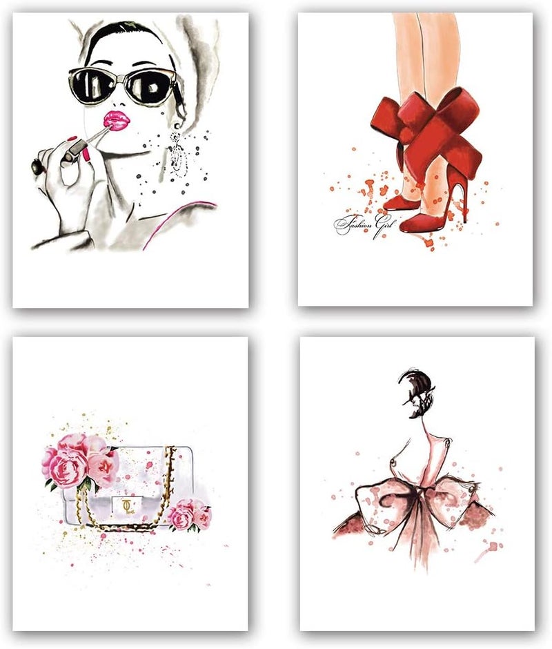 KAIRNE Fashion Women Art Print Set of 4 - Image 1