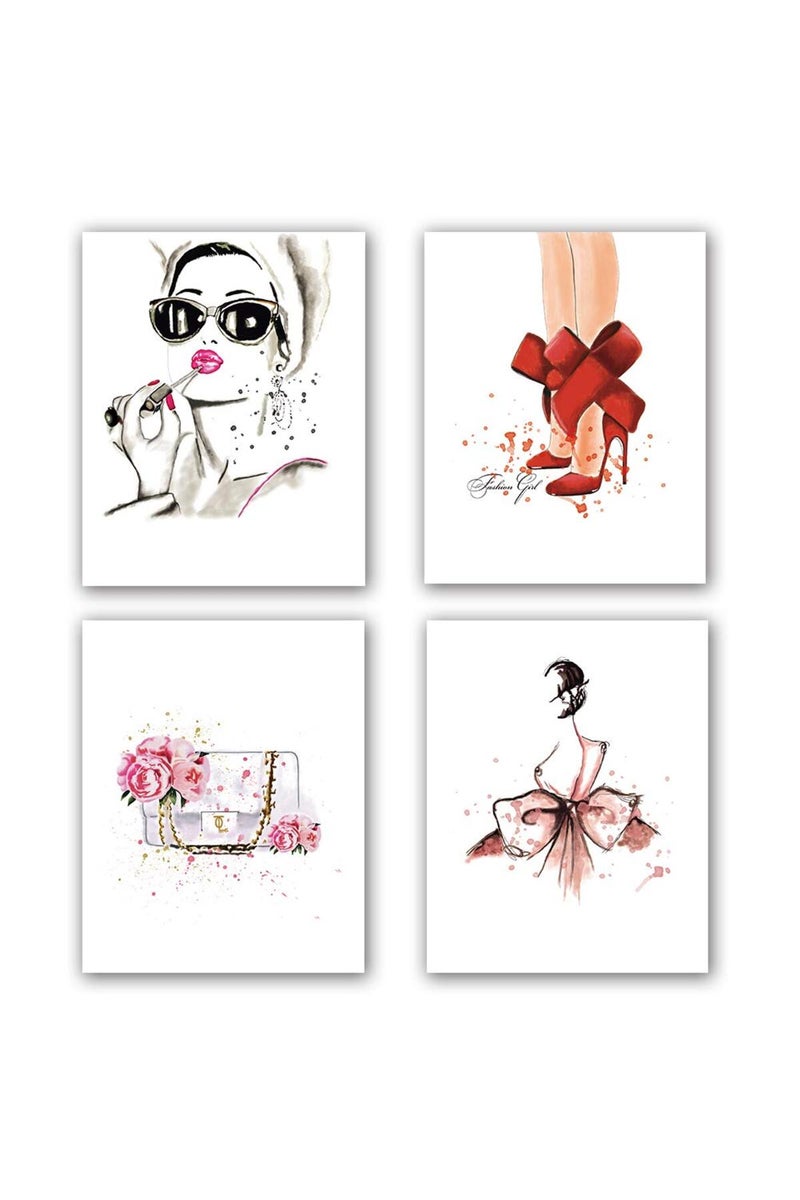 KAIRNE Fashion Women Art Print Set of 4 - Image 1