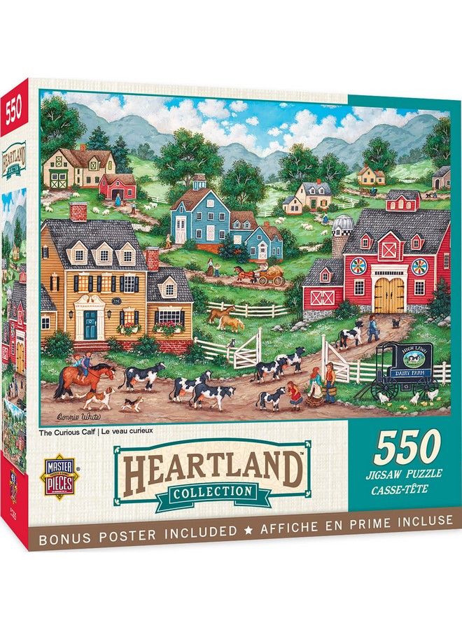 MasterPieces 550 Piece Jigsaw Puzzle For Adults Family Or Kids The Curious Calf 18"X24" - Image 1