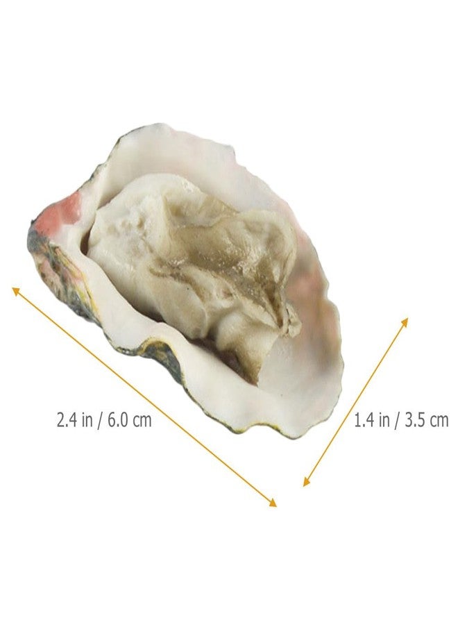JOINPAYA 8 Pcs Artificial Oyster Props, Realistic Simulation Seafood Models for Restaurant Display and Photography, Lifelike Fake Food Ornaments for Home Kitchen and Party Decoration, PVC Material - Image 2