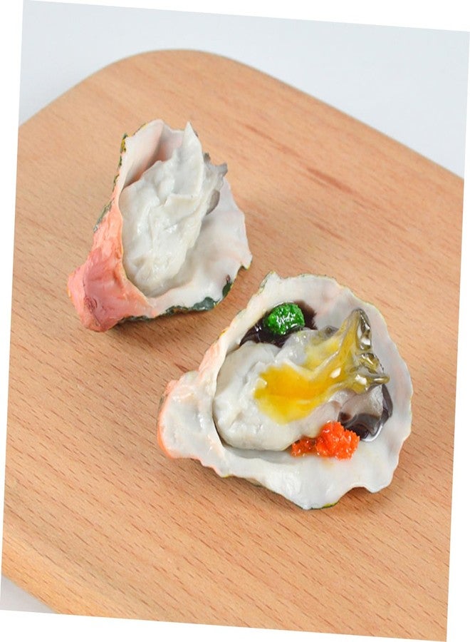 JOINPAYA 8 Pcs Artificial Oyster Props, Realistic Simulation Seafood Models for Restaurant Display and Photography, Lifelike Fake Food Ornaments for Home Kitchen and Party Decoration, PVC Material - Image 4