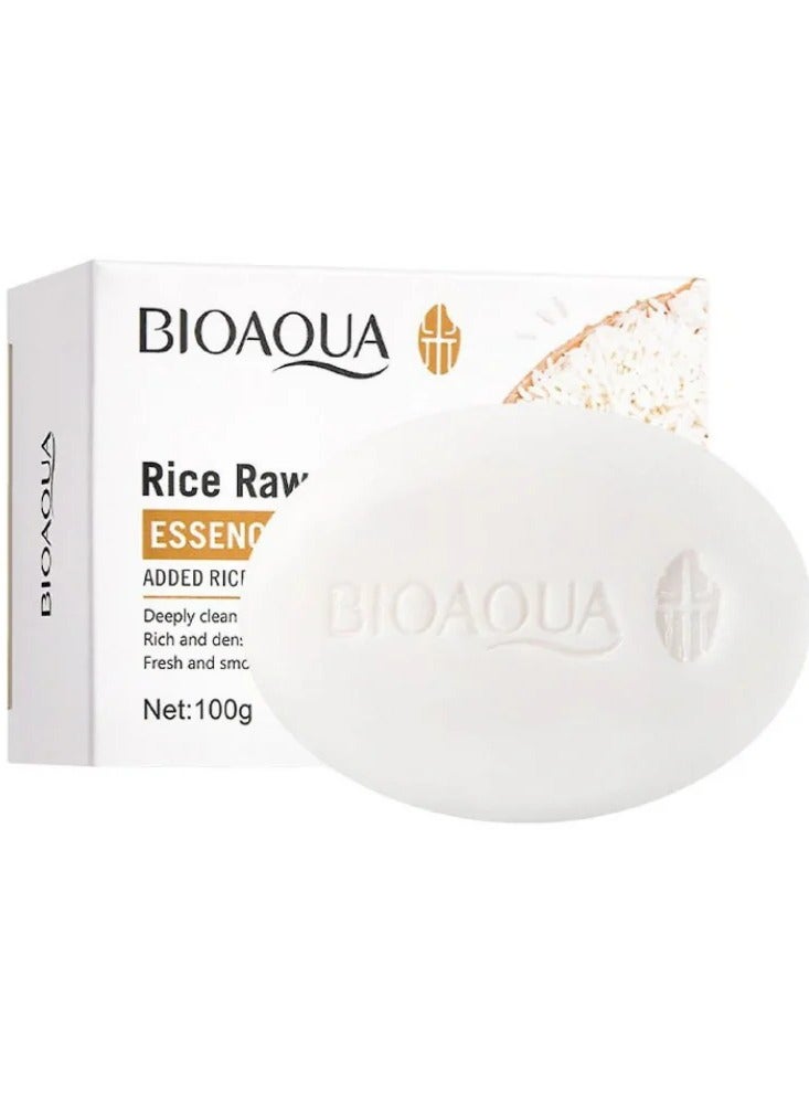 بيو أكوا قطعتين من صابون خلاصة لب الأرز الخام 100x2 ج - Image 2