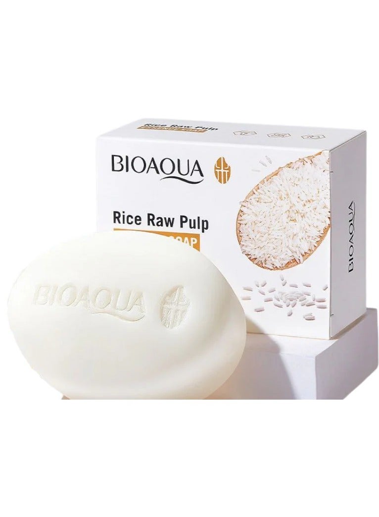 بيو أكوا قطعتين من صابون خلاصة لب الأرز الخام 100x2 ج - Image 3