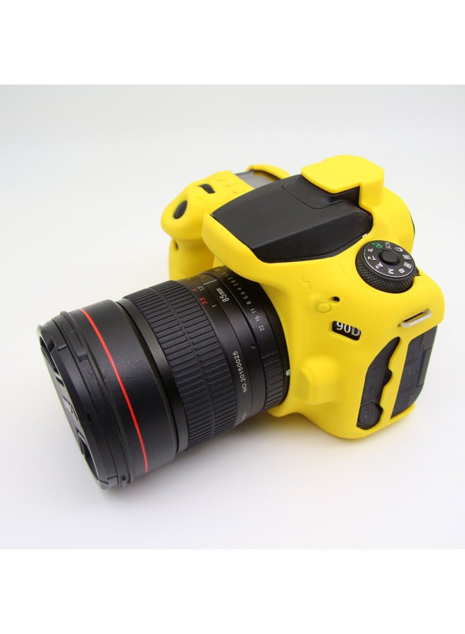 Suitable For Canon Eos 90D Slr Camera Slr Camera Silicone Case 90D Silicone Case Camera Protective Case-Color:Yellow  - Image 3