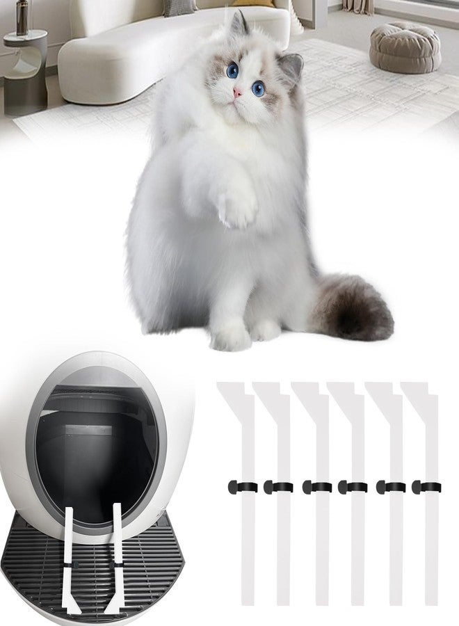 Chanvoo Foams Compatible with Els Pet Litter Box, 6-Pack White EVA Anti-Spill Strips, Precision Laser-Cut Seal for Self-Cleaning Cat Litter Box to Prevent Litter Spilling - Image 1