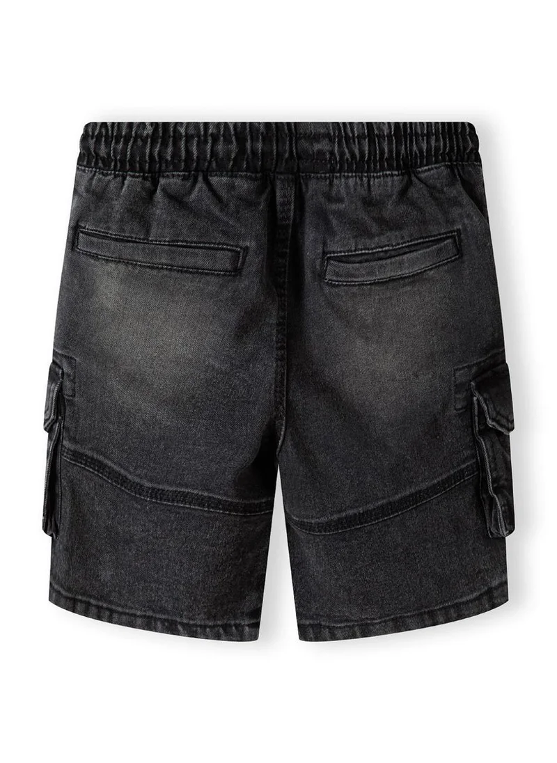 MINOTI Kids' Denim-Look Cargo Shorts with Elastic Waist