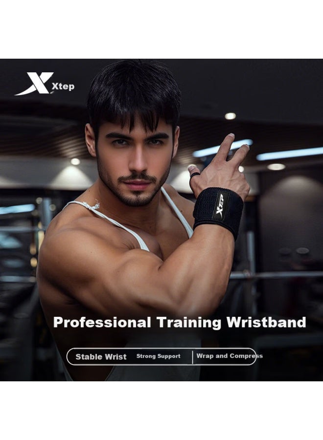 Xtep Wrist Support Fitness Bench Press Push-up Strength Sports Compression Wristband For Men Badminton Tendonitis Wrist Injury Protector - Image 4
