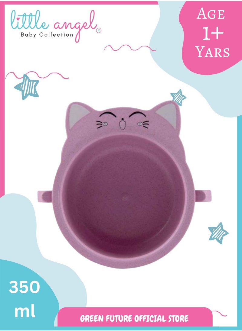 Little Angel Kids Bowls Feeding Bowl With Handle - Pink  - Image 1