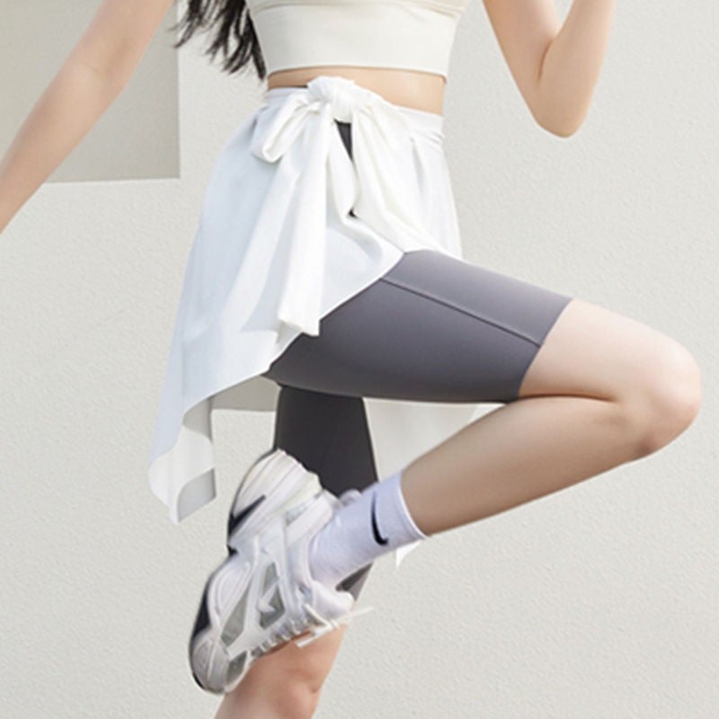 Generic Yoga Skirt Cover-Up Anti-Light Bottom White 