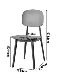 LANNY Jeffcoco Furniture Restaurant Dining Chair Outdoor Indoor Plastic Chair, Stackable Dining Chair,1 piece Black  - Image 4