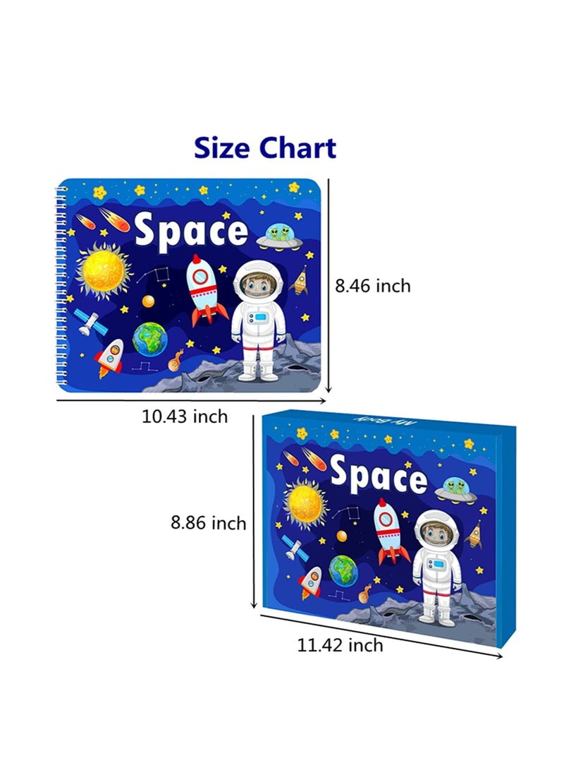SOLARAE Preschool Montessori Toys for Toddlers, Space Busy Book Learning Toys for Kids Toddlers Preschool Learning Activities, Autism Sensory Educational Toys for Boys Girls Birthday Gifts - Image 5