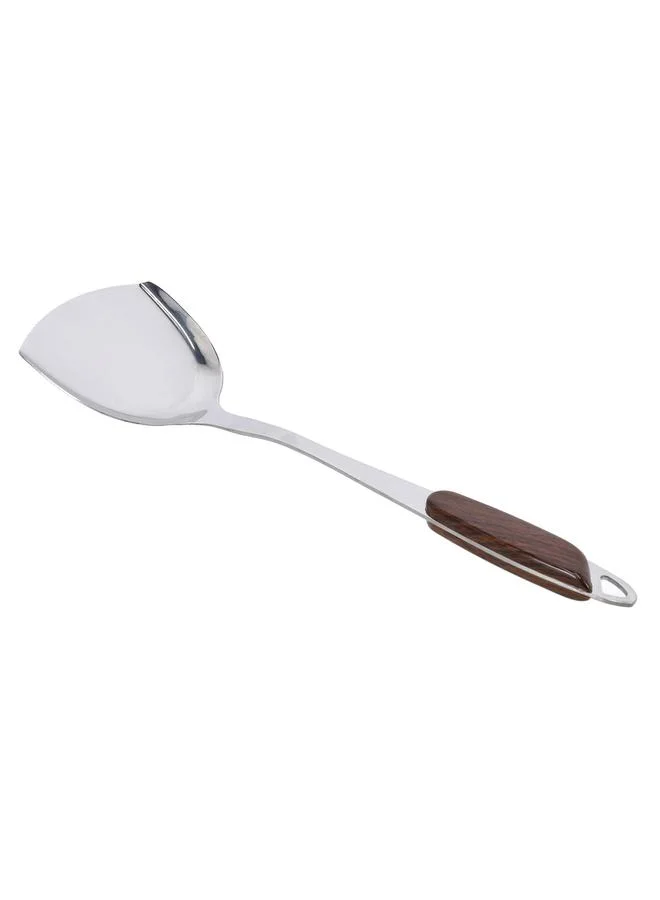 Royalford Stainless Steel Turner with Wooden Finish Handle 12cm