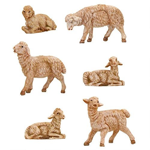 Fontanini Roman Fontanini 6 Piece Sheep Figurines, 3.5 Inch Scale - Image 4