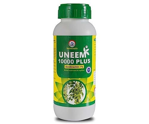 PLANTS & ROOTS Organic Pure Neem Oil For Plants Insects Spray 10000ppm 1ltr Water Soluble Cold Pressed Neem Oil For Agriculture Farming & Gardening Active Azadirachtin For Fungus, Thrips - Image 1