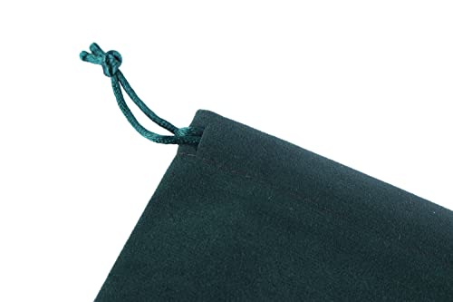 Sansam Large Velvet Drawstring Gift Bag – 10pcs Jewelry & Accessory Pouch for Bracelets, Necklaces & Gifts, Tarot Rune Bags, Purse Storage Bags, Dark Green - Image 4