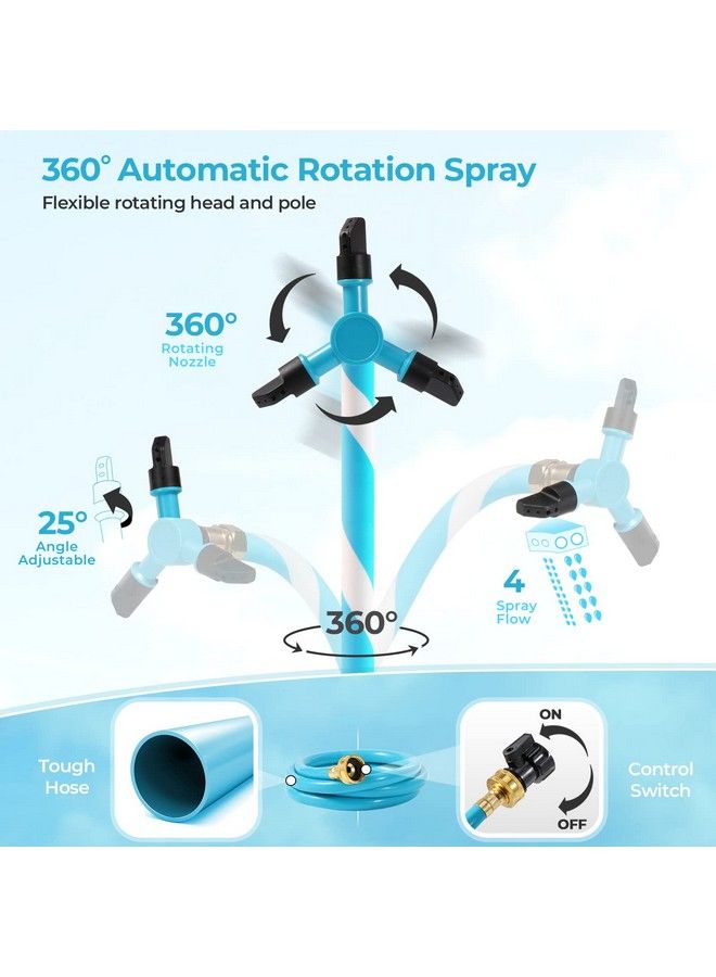 Vantic Trampoline Sprinkler Net Friendly Trampoline Water Sprinkler For Kids 360° Rotating Sprinkler For Trampoline 5 Minutes Quick Setup Trampoline Accessories For 1016Ft Trampolineblue - Image 4