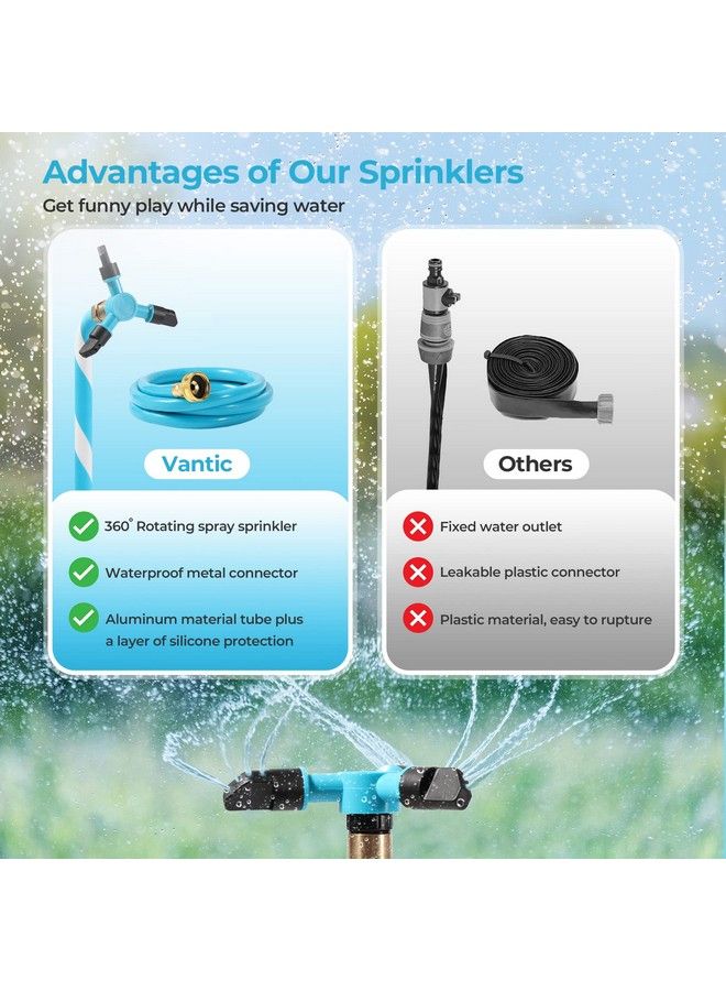 Vantic Trampoline Sprinkler Net Friendly Trampoline Water Sprinkler For Kids 360° Rotating Sprinkler For Trampoline 5 Minutes Quick Setup Trampoline Accessories For 1016Ft Trampolineblue - Image 5