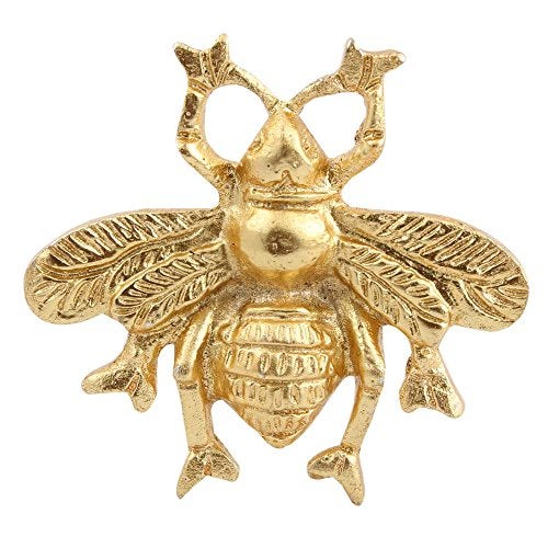 Indian-Shelf Indian Shelf 2 Piece Decorative Gold Bumble Bee Brass Cabinet Knobs Kids Drawer Pulls Unique Bee Dresser Knob - Image 2