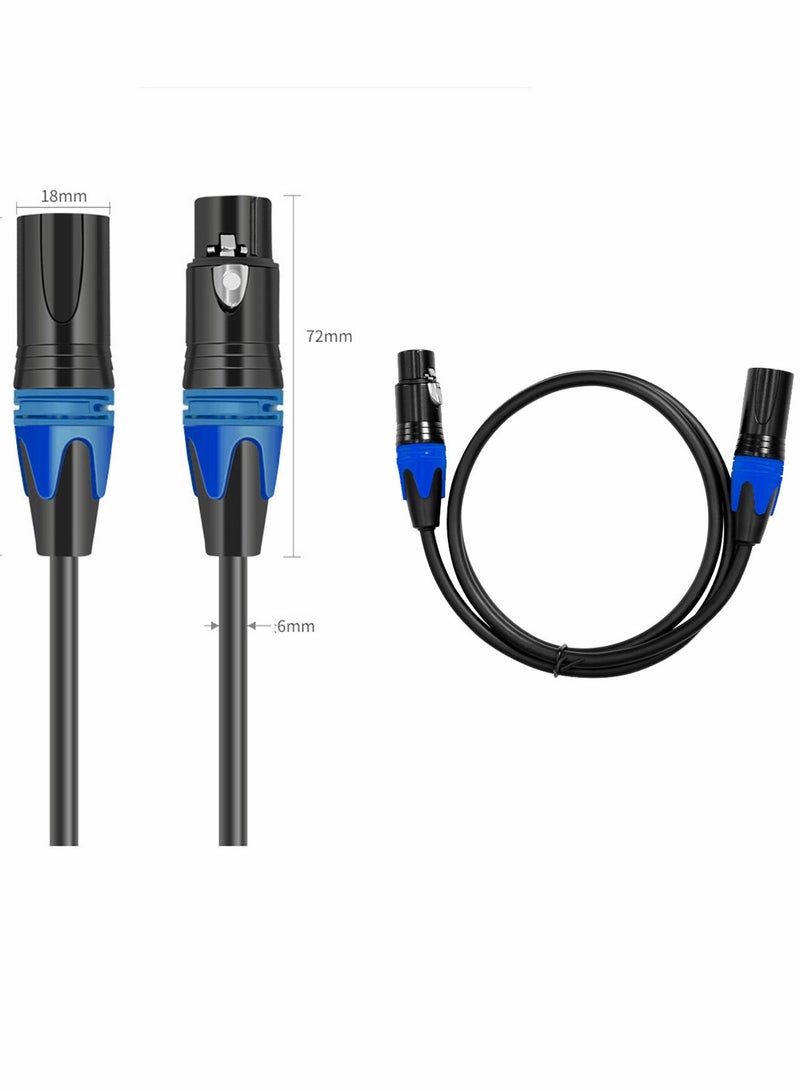 SYOSI 2 Pack XLR Microphone Cable Cables Heavy Duty Male to Female Mic 3 Pin Balanced Shielded for Microphones Speaker Systems Radio Station Stage Lighting - Image 2