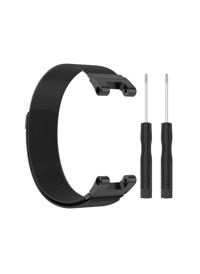 Generic - Replacement Strap For Amazfit T-Rex Pro / Amazfit T-Rex Milanese Magnetic Metal Watch Band Black - Image 1