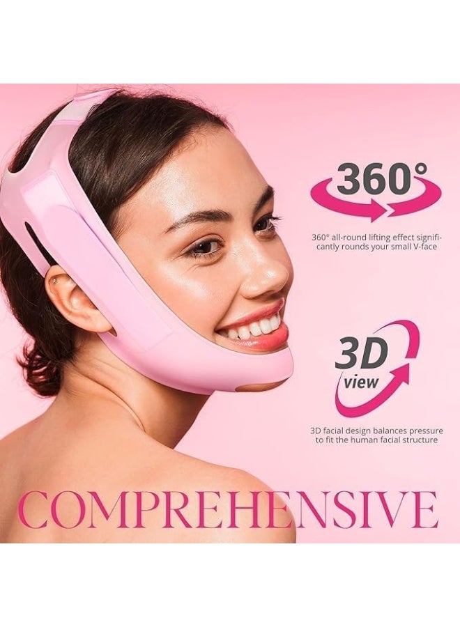 Silicone V Face Mask Lift Belt – Facial Slimming & Double Chin Reducer – Skin Tightening Face Lift Mask for Men and Women (S V Mask) - Image 3