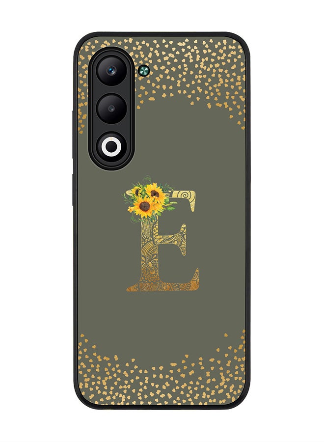 Stylizedd For Oppo A5 5G / A5 4G Case,Slim fit Camera Protection, Shockproof Thin Phone cover  - Custom Floral Monogram - E  (Olive Green )
