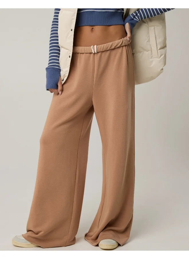 آري من امريكان ايجل OFFLINE By Aerie OTT Fleece Super Wide Leg Pant