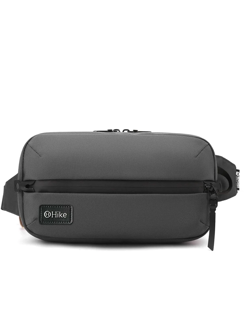 هايك Waist Bag Anti-Theft Water Resistant Shock Proof Business Leisure Crossbody Chest Bag for Men and Women, HK2121, Grey