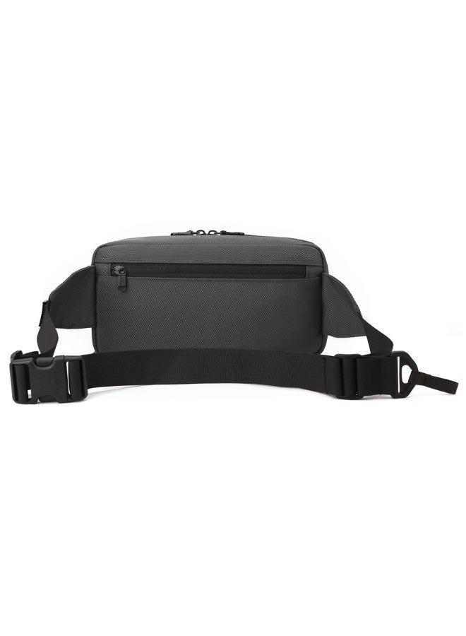 HIKE Waist Bag Anti-Theft Water Resistant Shock Proof Business Leisure Crossbody Chest Bag for Men and Women, HK2121, Grey - Image 4