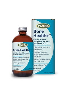 Flora - Bone Health+ with Calcium, Magnesium and Vitamins D & K, 2.5:1 Ratio of Calcium to Magnesium, Vegan, Gluten-Free Fruit Juice Base, 8-fl. oz. Glass Bottle - pzsku/ZB12A0800DEB1026DDA54Z/45/_/1739883169/edf3b1c7-ef67-492a-8b88-06e227e8e784