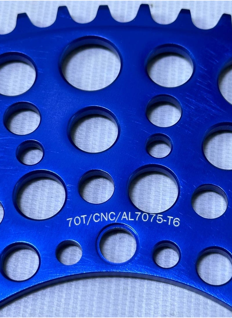 Litepro Chainring 70T Blue Color, 130Bcd, Folding Bike  - Image 3