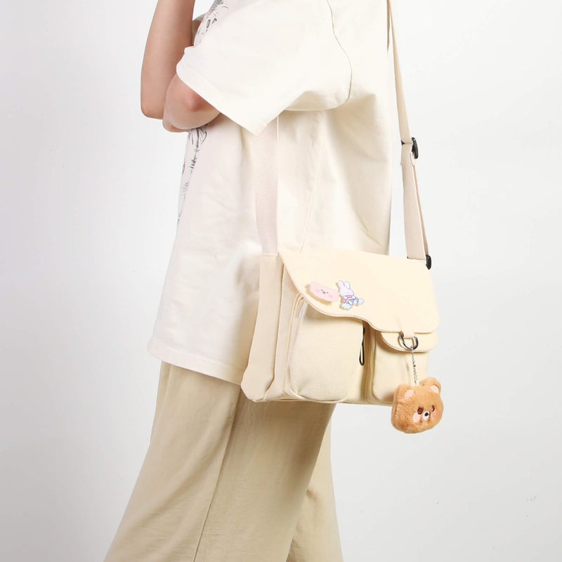 Phaoullzon Kawaii Crossbody Bag Cute Messenger Bags Canvas Shoulder Purse Gifts for Teens - Image 2