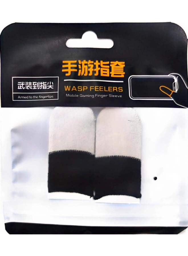 Snow Game Finger Coat E-Sports Fashion Cool Ultra-thin Breathable Double Color Finger Coat Chicken Finger Coat Artifact-Product Color:Ice Silk White Black Double Spell  - Image 1