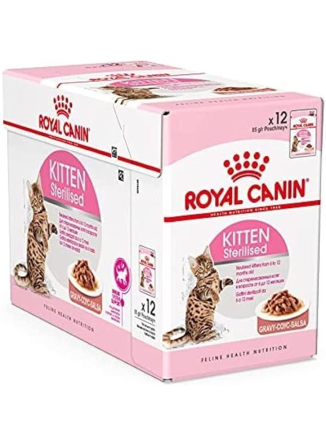 فيلين هيلث نيوترشن جرو معقم بالمرق (طعام رطب - أكياس) 12×85 غرام