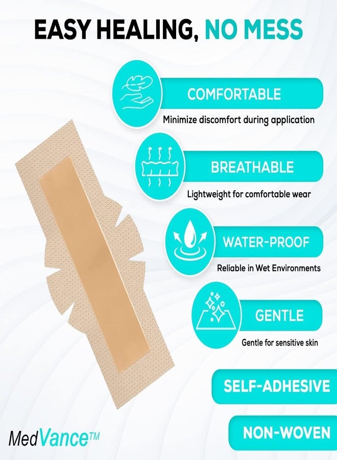 MedVanceTM Silicone - Bordered Silicone Adhesive Foam Dressing (4"x12" w/Wings, 10 Count) - Image 5