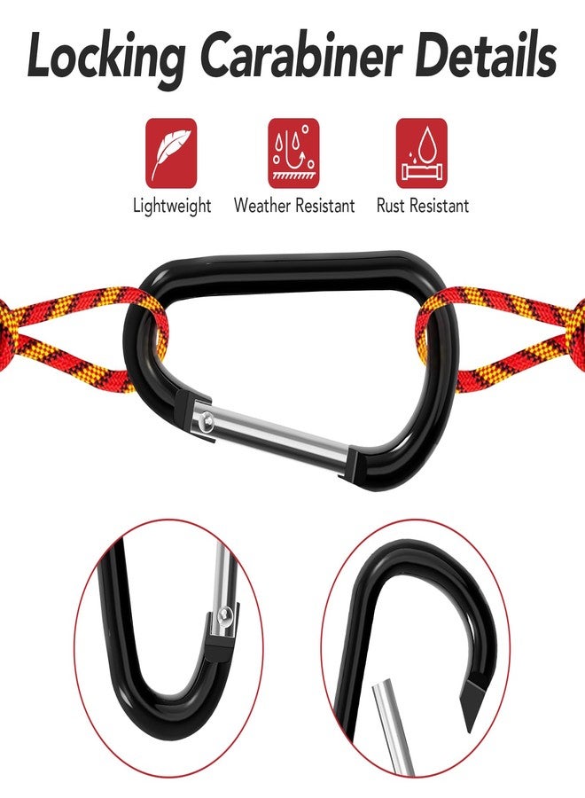 Zalava Aluminum Carabiner Clip D Ring, 24PC Keychain Clips Spring Snap Hook,Small Carabiners Set for Outdoor Camping Fishing Hiking Car Keychain - Image 4
