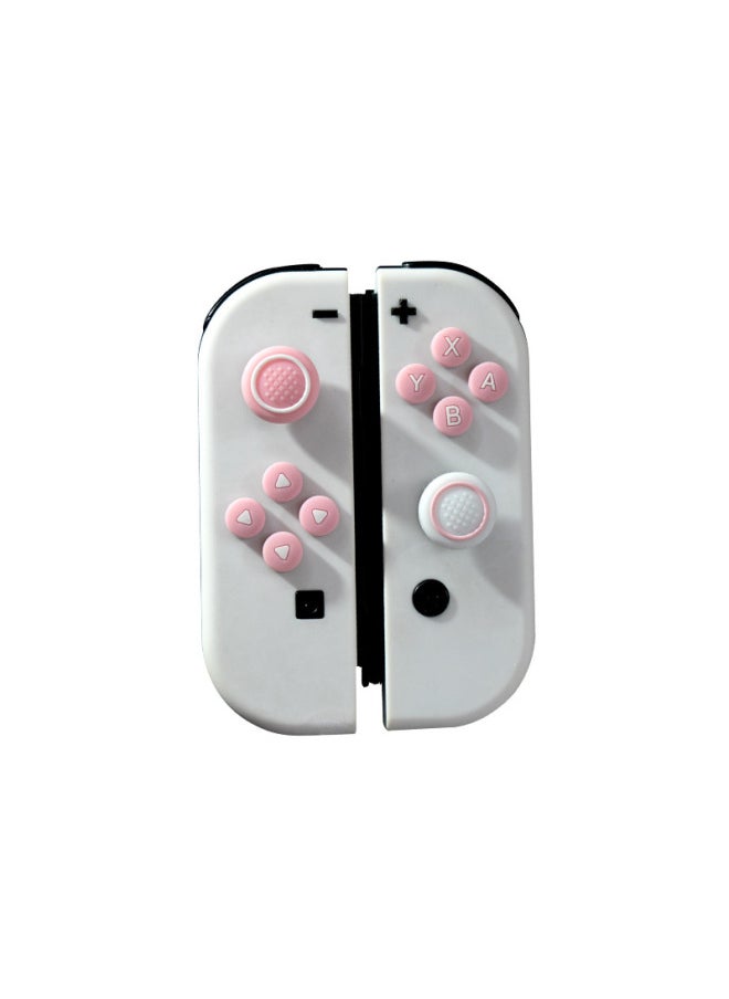 Generic - Switch Silicone Key Cap NS Direction Silicone Color Key Sticker Joycon Key Sticker Handle Rocker Cap-Product Color:NS Silicone Key Suit-Sesame Grey - Image 1