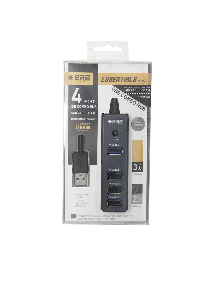 High-Speed Type-A USB 2.0 Combo HUB with 4 Dedicated Slots (1 Upstream and 4 Downstream USB Ports) with Support up to 2TB HDD - Image 4