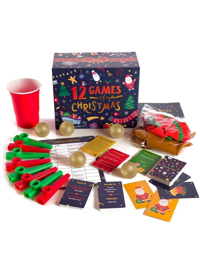 Gutter Games 12 Games of Christmas - 12 Hilarious Holiday Activities [Family Party Games Pack for Kids, Teens & Adults] - by Beat That! Game - Image 3