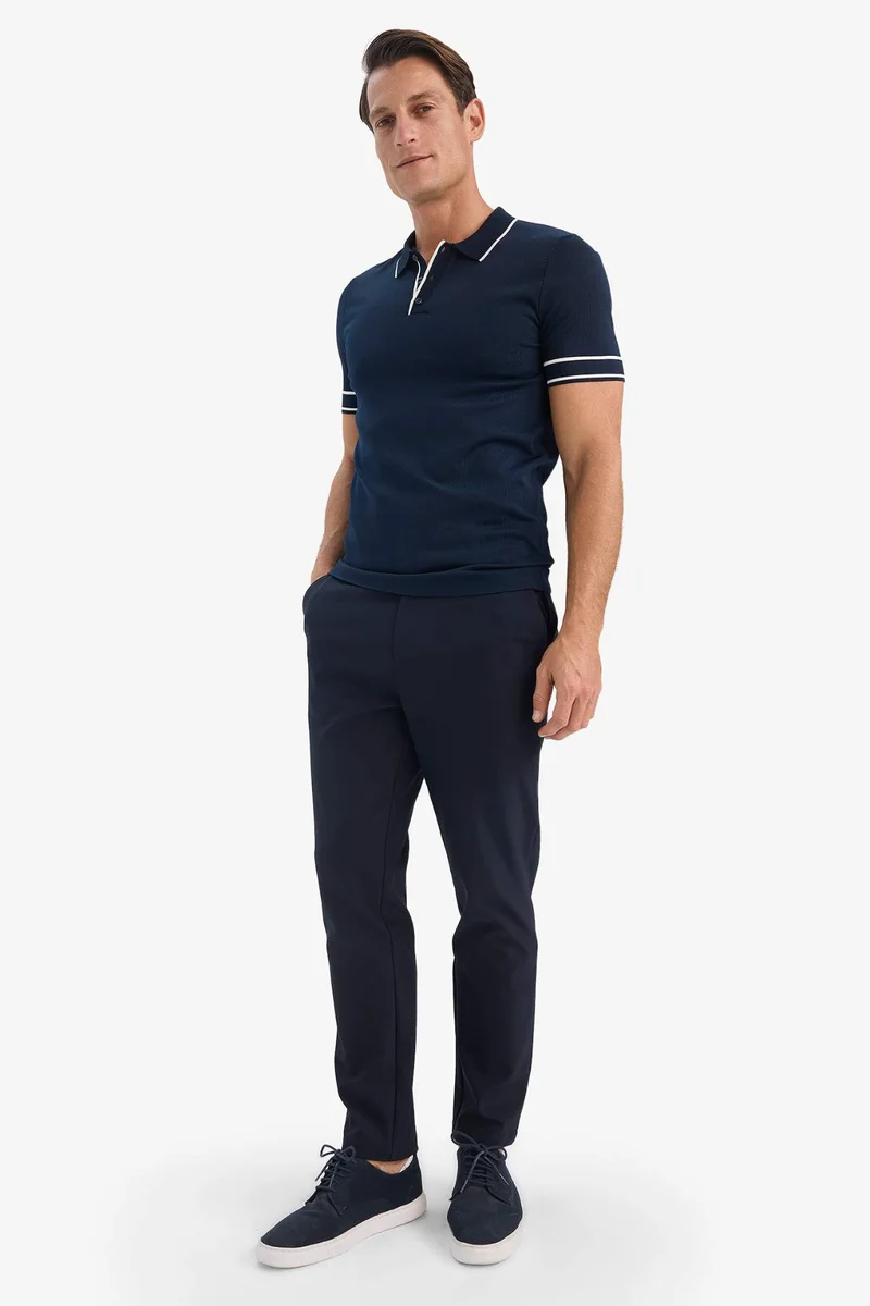 DeFacto Standard Fit Short Sleeve Knitwear Polo T-Shirt