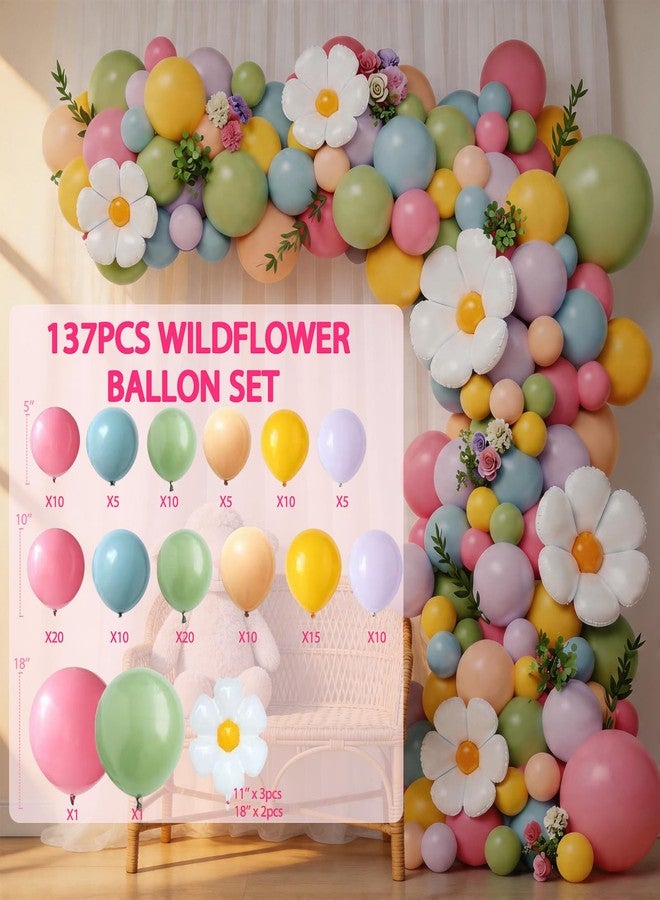 OUNIY Baby In Bloom Baby Shower Decorations, 175Pcs All in One Set Wildflower Baby Shower Decorations Boxes Banner Backdrop Tablecloth Cake Topper Balloon Sash for Floral Baby in Bloom Shower Party Girls - Image 4