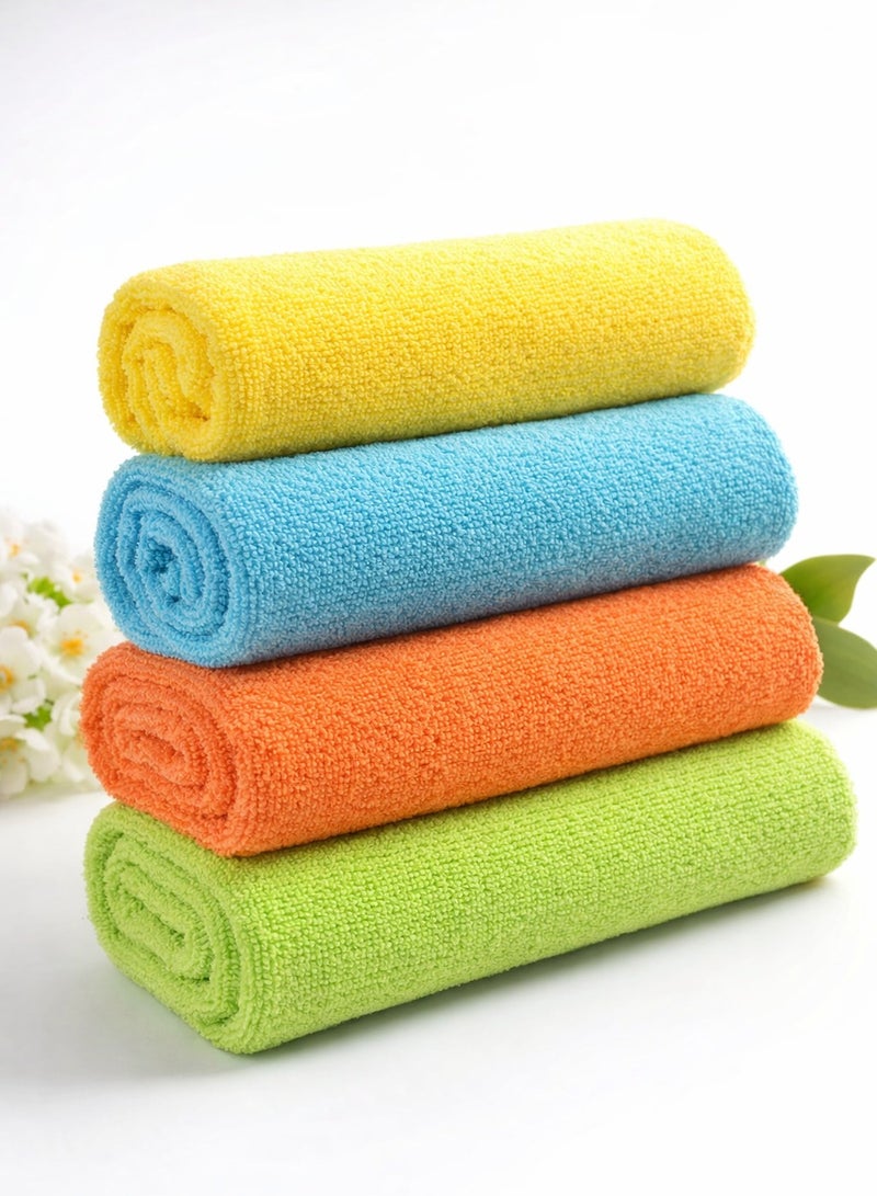 MOMENT 4 Pack Microfiber Cleaning Cloth Multi Purposes Kitchen Towel Set (30 X 30 Cm) Super Absorbent Reusable Cleaning Towels - Kitchen Cloth - Image 1