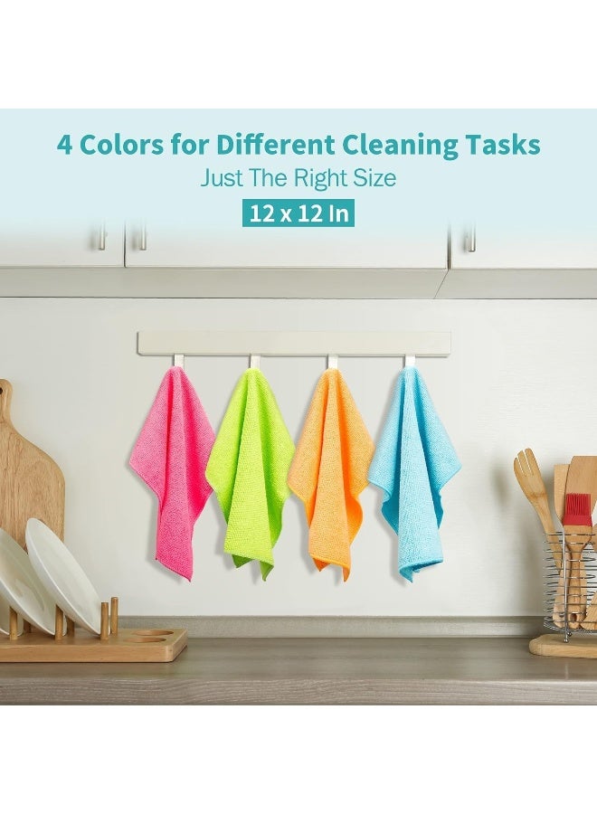 MOMENT 4 Pack Microfiber Cleaning Cloth Multi Purposes Kitchen Towel Set (30 X 30 Cm) Super Absorbent Reusable Cleaning Towels - Kitchen Cloth - Image 2