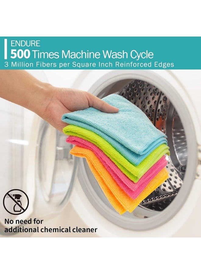 MOMENT 4 Pack Microfiber Cleaning Cloth Multi Purposes Kitchen Towel Set (30 X 30 Cm) Super Absorbent Reusable Cleaning Towels - Kitchen Cloth - Image 4