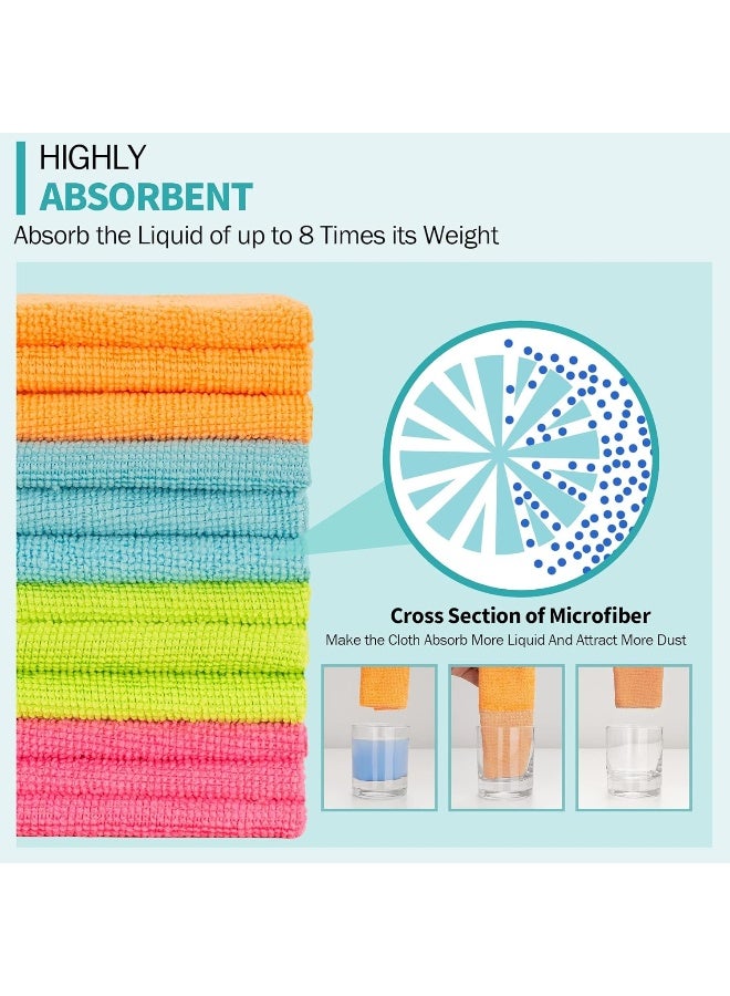 MOMENT 4 Pack Microfiber Cleaning Cloth Multi Purposes Kitchen Towel Set (30 X 30 Cm) Super Absorbent Reusable Cleaning Towels - Kitchen Cloth - Image 3