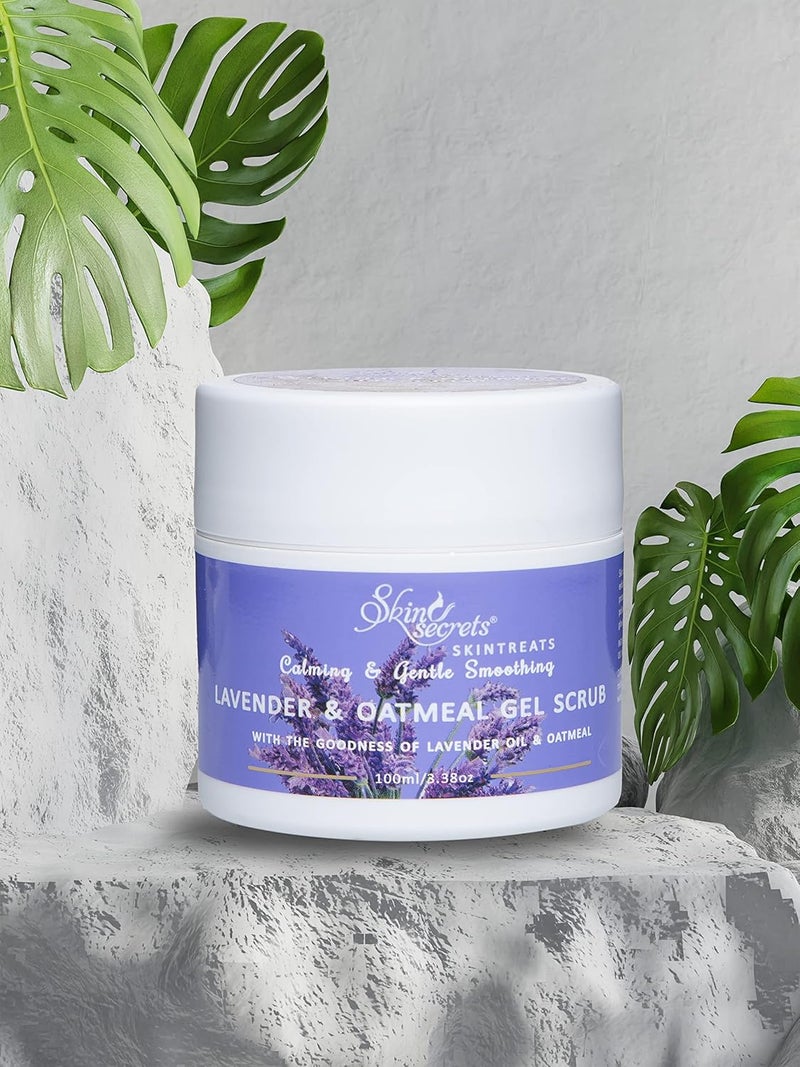 Skin Secrets Lavender Oatmeal Gel Scrub with Lavender Oil 100gm Paraben Silicone Free - Image 1